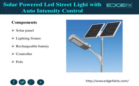 Solar Powered LED Street Light with Auto Intensity Control .